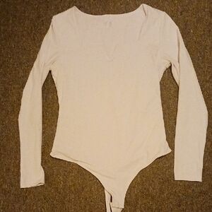 Long Sleeve Cream Bodysuit